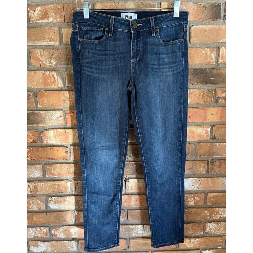 Paige Women’s Skyline Ankle Peg Denim Dark Washed Jeans Size 28